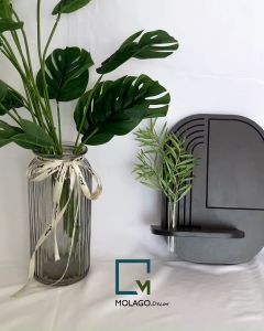 Kệ gỗ decor treo tường trang trí bàn học phòng khách nhà bếp để sách không cần khoan Molago VAD