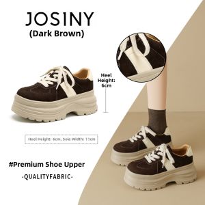 Josiny | New Lightweight Soft Sole Elevating Brown Womens Shoes
