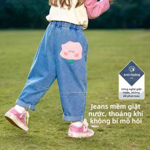 Quần Jeans Trẻ Em Có Miếng Dán Hoạt Hình