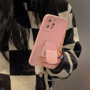 Portable Press down Stand Vivo iQOO Z8X Neo9 13Pro Phone Case Neo5S Z9 Protective Shell Anti-Fall for IQOO11Pro NE07 Z5 Bean Paste Pink U3X