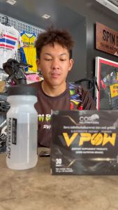 V POW เกลือแร่ลดตะคริวกลิ่นเสาวรส ชดเชยการสูญเสียน้ำและแร่ธาตุ (2 กล่อง 60 ซอง) | ฟรี!กระบอกน้ำ 1 ใบ