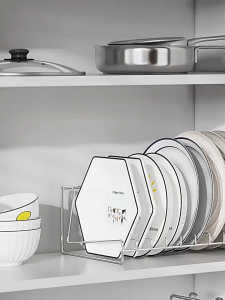 KEYN 304 Stainless Steel Kitchen Countertop Multiuse Dish Rack Drying Plate Bowl Holder Stand With PP Drainage Tray