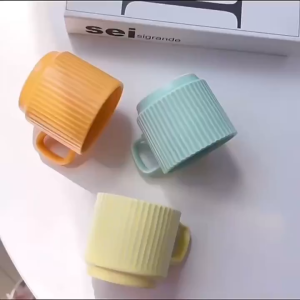 【K-Home】Pastel Macaron Colour Ceramic Mug Matte Nordic Coffee Cup Tea Cup Cawan Cup for Coffee Gift Office Cup Gelas