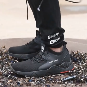 COD New Durable Safety Shoes for Men Women Sale Steel Toe Laber Sneakers Rubber Shoes Anti-Smashing Footwear