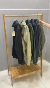 Áo khoác dù nam có nón 2 lớp có túi trong đi nắng chống gió cao cấp-AK02