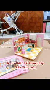 Set 4 Phòng Búp Bê Lắp Ghép Cho Bé Thoả Sức Sáng Tạo