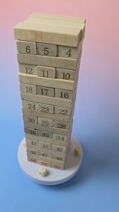 METOYS เกมตึกถล่ม ไม้แท้ แบบมีตัวเลข 54ชิ้น ของเล่นไม้ เกมคอนโดไม้ เจงก้า มีของเล่น 1916