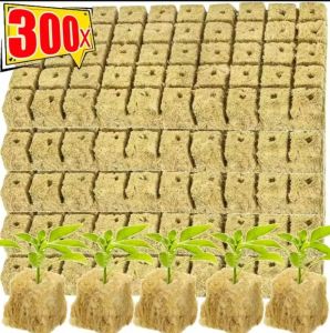 【Swan Home】300PCS Seedling Grow Plug Sponge Block Starter Rock Wool Planting Grow Cubes Hydroponics Cuttings Garden Plant Propagation Grow Supply ﻿
