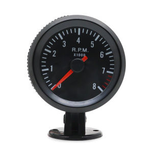 2" 52mm Car Meter Tachometer RPM Gauge 0-8000RPM Analog Black Case With White LED For 1-8 Cylinders Gasoline Car