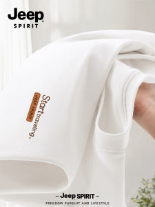 Jeep American Style Long Cotton T-Shirt Mens 2025 New Autumn round Neck Inner Wear Shirt Breathable Modern Style All Seasons