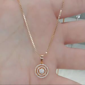 KOREAN GIRL!!! Kalung Itali Liontin Permata Solitaire Korean Girl Elegan Terbaru