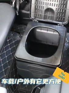 Portable Folding Toilet with Cover Car Seat Toilet for Camping Waterproof Outdoor Potty for Adults Toilet Reusable Toilet for Picnic Car Travel Survival Kits