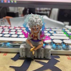 Bandai | New 10cm Mini One Piece Y z Luffy Gear 5 Action Figure Nika Statue Anime Figurine Pvc Model Doll Collection Toy Gift Kids