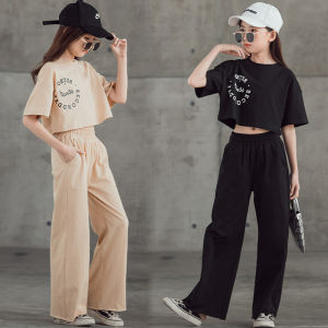 New Spring Summer Teenager Girls Clothing Sets Children Short Tops T Shirt And Pants 2Pcs Kids Tracksuit 5 6 8 10 12 14 Years