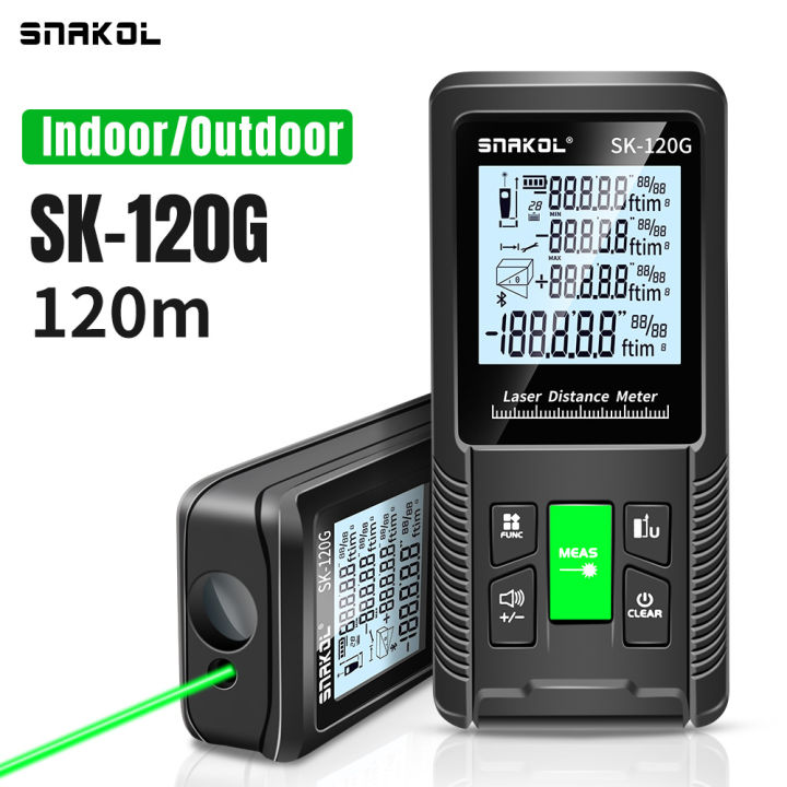 120mm Distance Ruler Snakol Laser Tape Measure 120M Green Laser Distance Meter High Accuracy ...