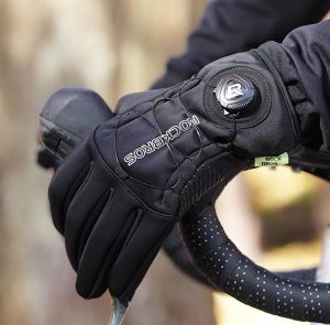 ROCKBROS Cycling Gloves Road MTB Bike Electromobile Adjustable Knob Windproof Warm Men Long-fingered  Velvet Autumn Winter