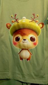 Kaos Pria 3 Dimensi Motif Animasi Dear Rusa Tshirt Oblong Katun 24s H0133 By Hans & Co