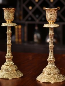Medium Size Gold And Silver Single Head Candlestick Home Decorations Photography Props Nordic Style Creative Display Piece