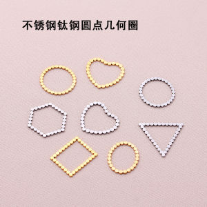 Stainless Steel Geometry Circle Heart Oval Triangle Earring Accessories Hanging Ring Non-Fading Titanium Steel DIY Ornament Accessories