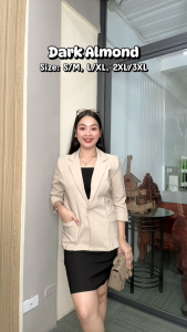 Vernice Collection Korean Blazer For Women 3/4 Sleeves High Quality for Casual and Formal wear Small Sizing *8119