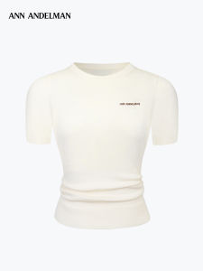 ANN ANDELMAN | Stacked Fold Knit Short Sleeve T-Shirt Top