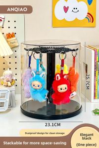 WEIAI | Rotating Transparent Dustproof Display Box for Labubu Figurines