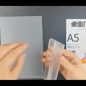 Acrylic Display Stand A4 A5 A6 T-Shape Clear Menu Signage Holder Transparent Table Poster Rack