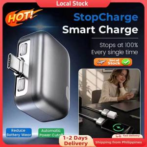 [Local Stock] Aitemay Type-C 140W Physical-Disconnect Battery Guard Anti-Overcharge Protection Smart Full Charge Self-Cut Type-C Adapter for Safe Overnight Charging Smart Auto Stop Charging
