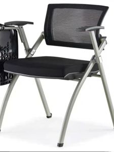 Foldable Training Chair with Writing Board Conference Chair with Table Board Writing Conference Room Meeting Folding Chair Training Table Chair