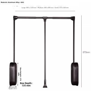 Adjustable Extendable Double Buffer Descending Clothes Hanger Small