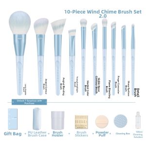 Lades | Blush Eyeshadow Concealer Contour Makeup Brushes 10 Pieces