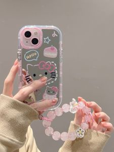 เคสโทรศัพท์ซิลิโคน Apple 17Promax 16Pro เค้ก Kitty Cat iPhone 15 กล้องป้องกันเต็มรูปแบบ IP14/13 ระดับไฮเอนด์ 12 เคสป้องกันแบบสร้างสรรค์