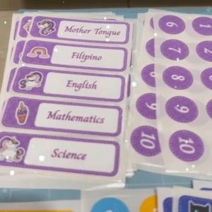 Notebook Stickers Subject Sticker Name Sticker Number Sticker