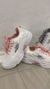 Sepatu sneakers wanita bahan kulit PU premium Kekinian Nextfashion SP 296
