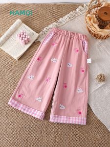Hamqi | Fall New Arrival Cute Pink Wide Leg Pants for Little Girls