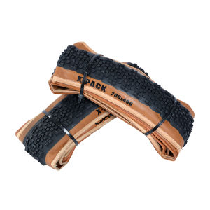 ONTRACK ยางพับ GRAVEL 700X38C 700X40C 700X45V X-PACK 30TPI ผิวสีน้ําตาล WALL สีดํา