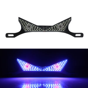 Motorcycle LED License Plate Light Triangular Cat Eye Decoration Lights Rear Modified Flasher Tail Lamp Univeral Signal Lamp