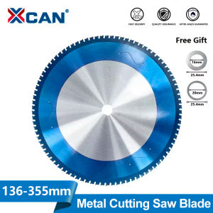 XCAN 1pc Metal Cutting Disc 136/165/180/230/305/355mm Carbide Circular Saw Blade 36-90T For Aluminum Iron Steel Nano Blue Coated