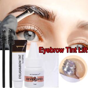 Fast Eyebrow Tint Kit Brown 2 in 1 Eyebrow Gel Lash Lift and Tint Kit Professional Semi-Permanent Waterproof Eyebrow Brow Kit
