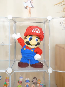 SALVO Lemari Display Akrilik Transparan Rak Pajangan Anti Debu untuk Gundam Action Figure Mainan Kotak POPmart