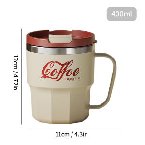 400ML Double Layer Coffee Mug 304 Stainless Steel Sealed Drinking Cup For Cold And Hot Water Insulated Milk Coffee Cup Drinkware