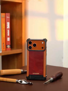 OATSBASF Kim loại bao da điện thoại chống sốc vỏ có chân đế cho iPhone 17 Pro Max / 17 pro / 16 Pro Max Không Khí