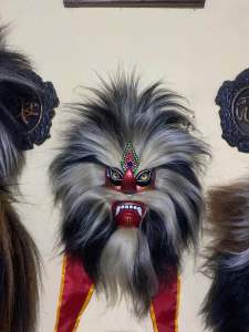 TOPENG BUJANG GANONG TOPENG MAINAN GANONGAN PONOROGO MATA KACA BULU SINTETIS