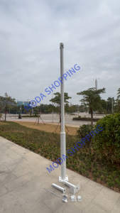 3M (10FT) Heavy Duty CCTV PolecGalvanized Steel with Anti-Rust PaintcOutdoor Security Camera Mount Stand