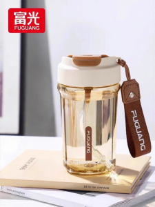 Fuguang | Durable Portable Straw Coffee Cup Female High Aesthetics Food-Grade Heat-Resistant