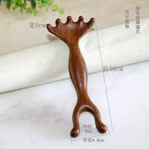 Long Handle Wooden Real Heart Cat Paw Meridian Percussion Board Home Use Neck Back Universal Foot Bottom Massage Tool