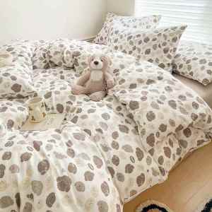 Fall/Winter Washed Cotton Dual-layer Bedding Set 4 Piece