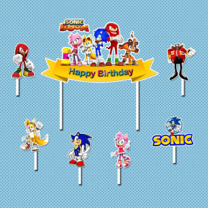 Cake topper Sonic boom happy birthday