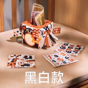 TumamaKids Paper Toy for Babies 0-1 Years Old Early Education Chewable Educational 6-12 Months Baby Pulling Ring Bell Toy