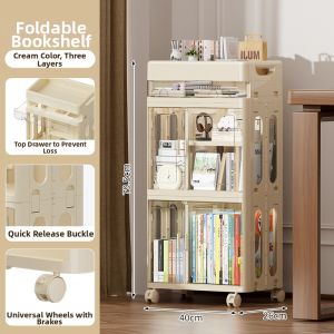 YIXUAN | Multifunctional Book And Stationery Storage Organizer Cart